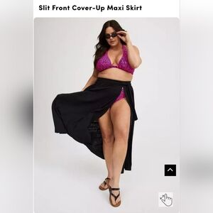 Torrid 💖NWT💖 Size 4x Slit Front Swim Cover-Up Maxi Skirt